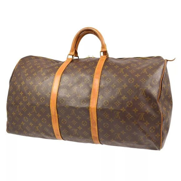 LOUIS VUITTON KEEPALL 60 TRAVEL HANDBAG PURSE MONOGRAM - Picture 2 of 11
